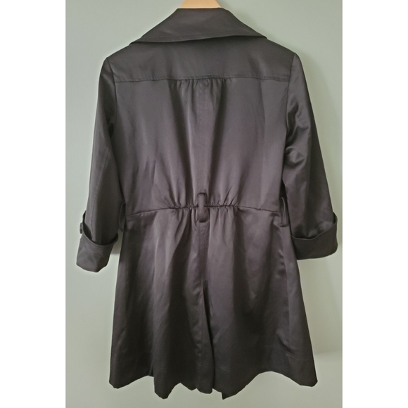 Bebe black trench coat jacket medium - Picture 3 of 13